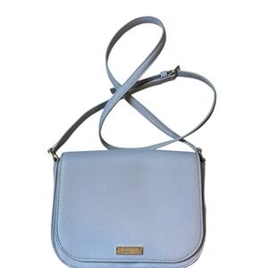 Kate Spade New York Laurel Way Carsen Leather Crossbody Bag Light Blue Purse